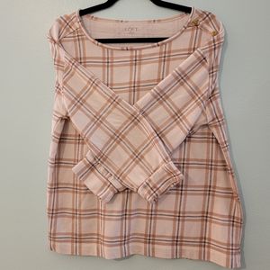 LOFT Plaid long sleeve shirt